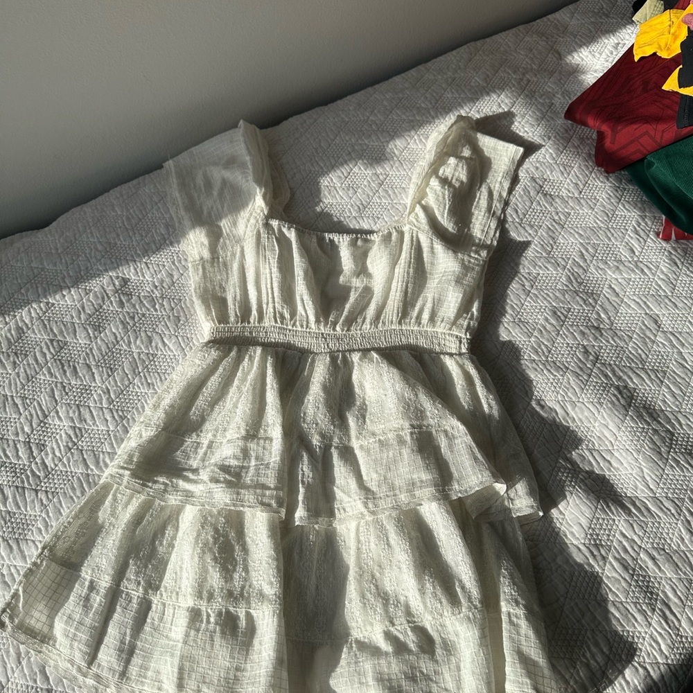 White Ruffled Dress - Picture 3 of 3